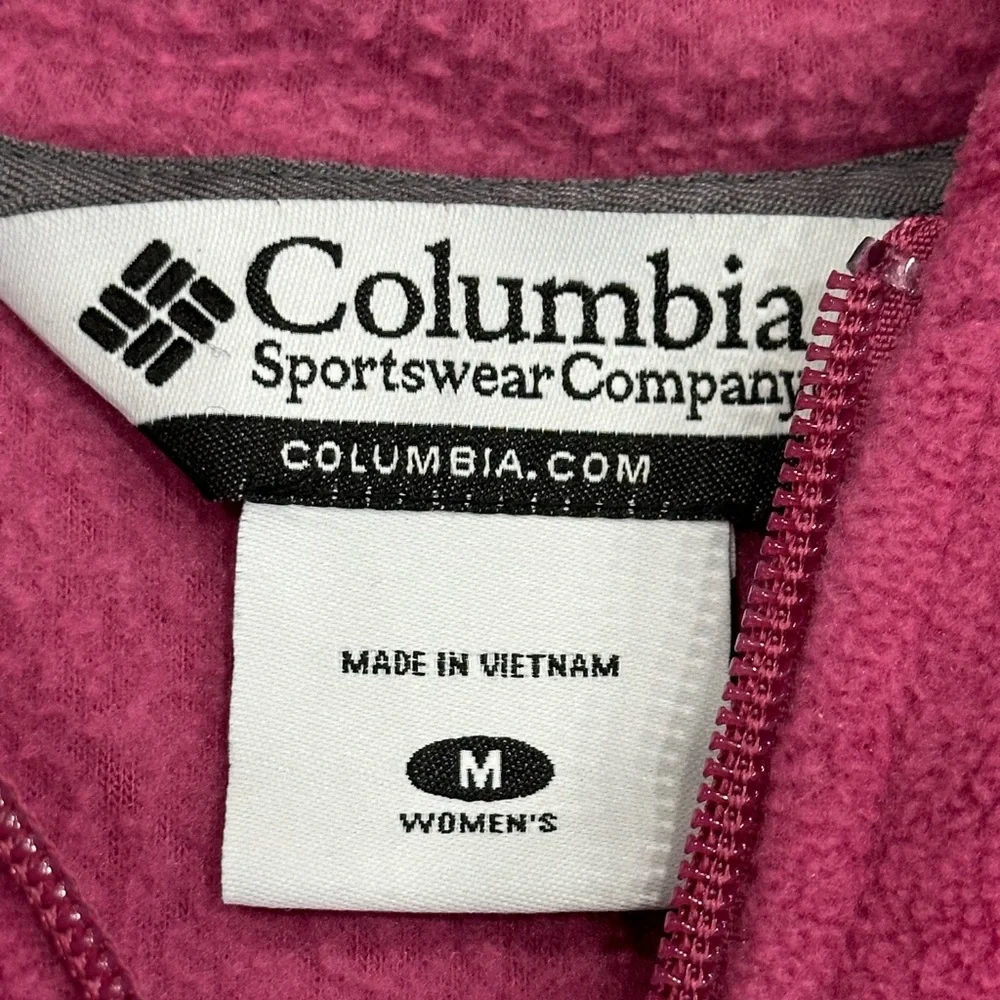 Columbia Girls Kids Youth Medium Full Zip Fleece Jacket Hoodie Kangaroo Pocket